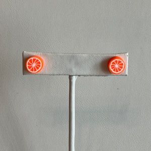 Tangerine Clay Earrings